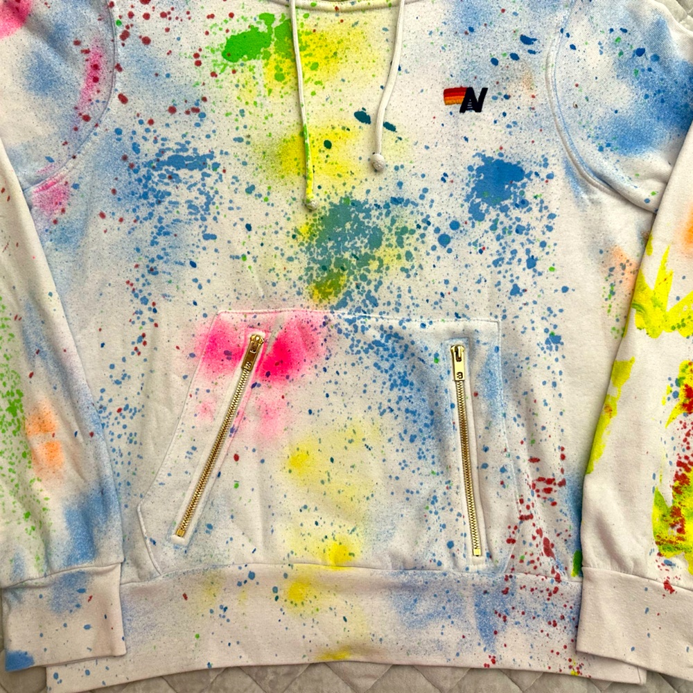 Paint Splatter Ninja Pullover Hoodie - image 3